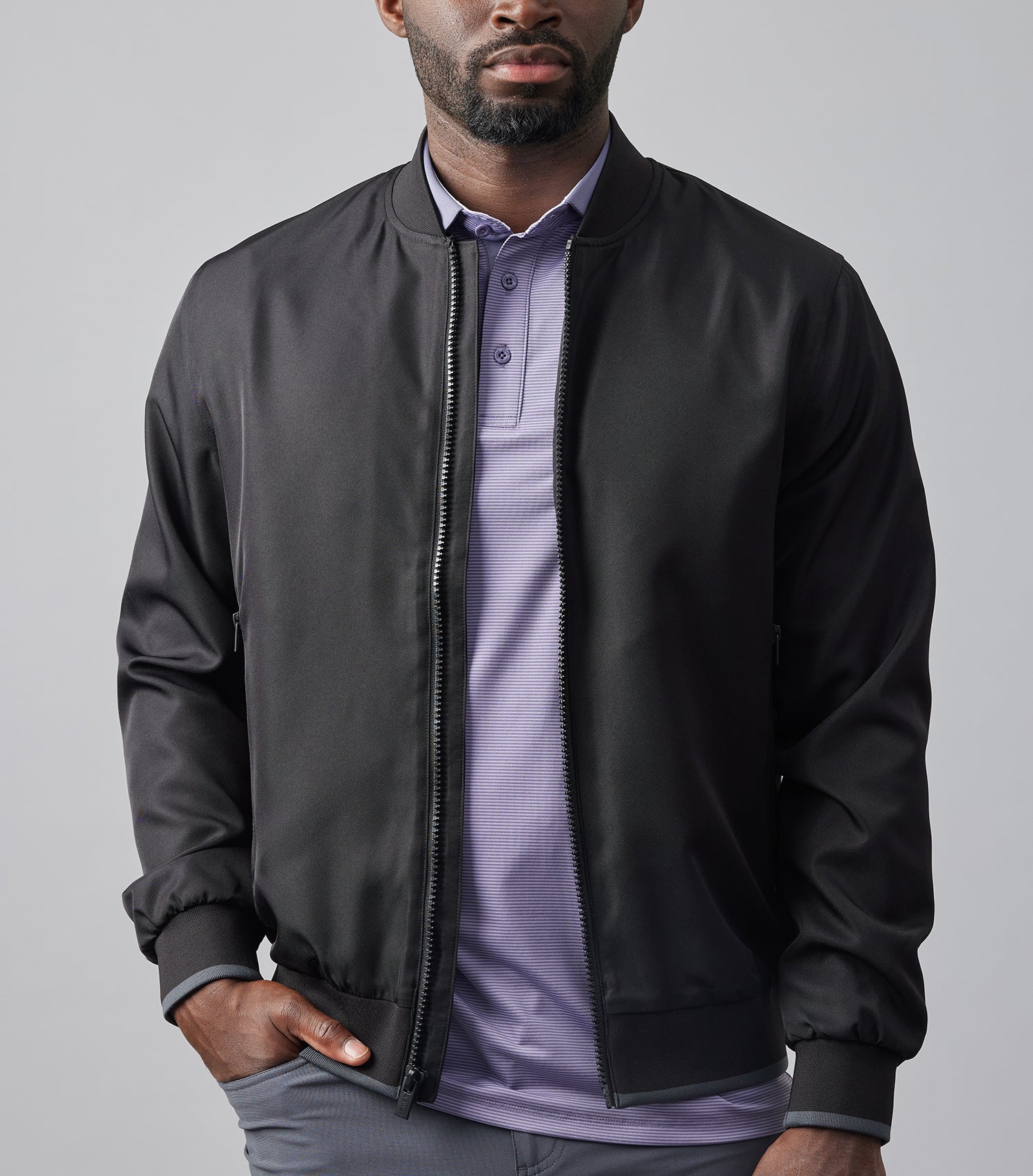 ASHER Golf Mens Everyday Bomber Jacket