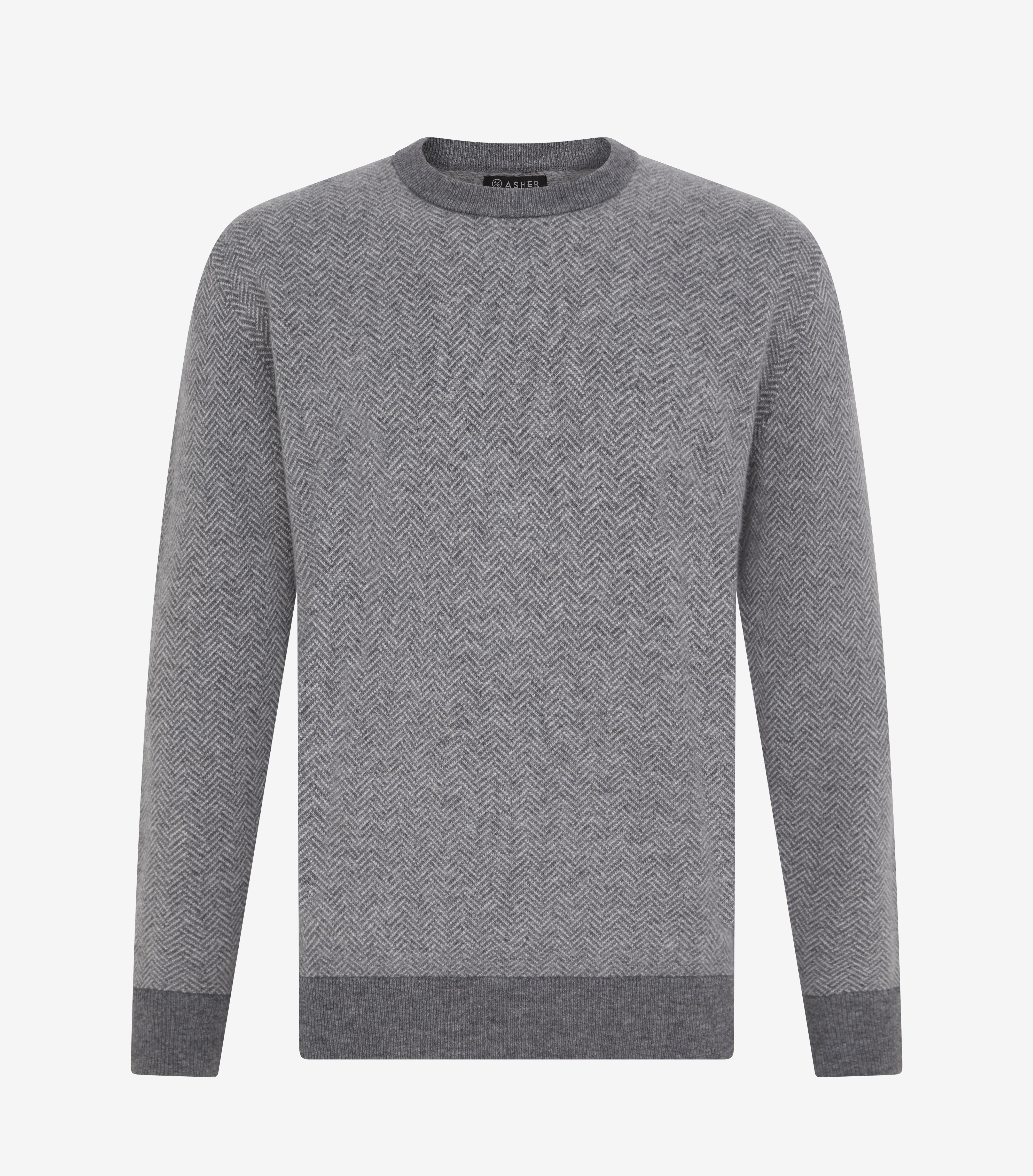 Sero Cashmere Crewneck - Herringbone