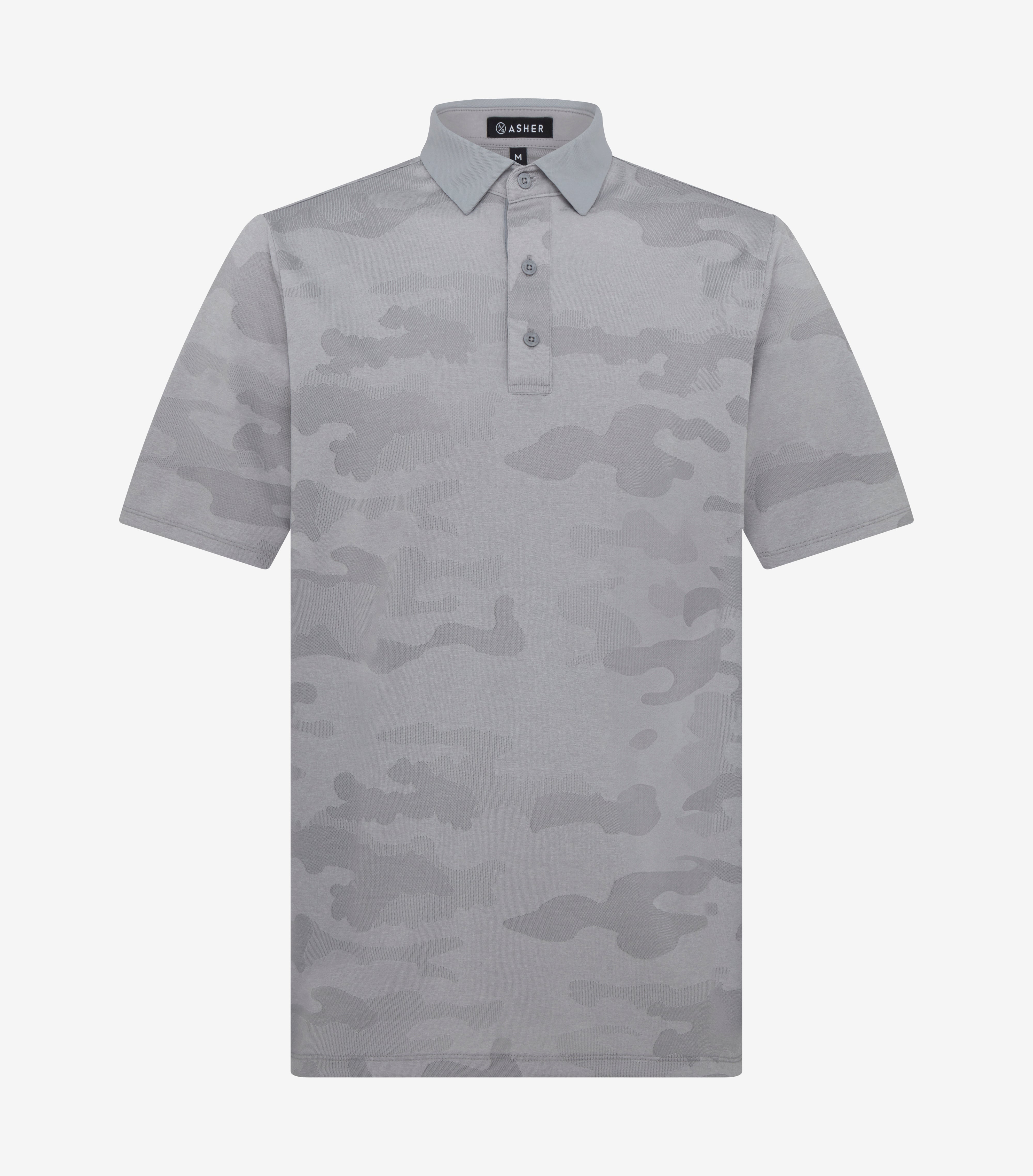 Asher Golf Jacquard Camo Polo Nimbus XXL